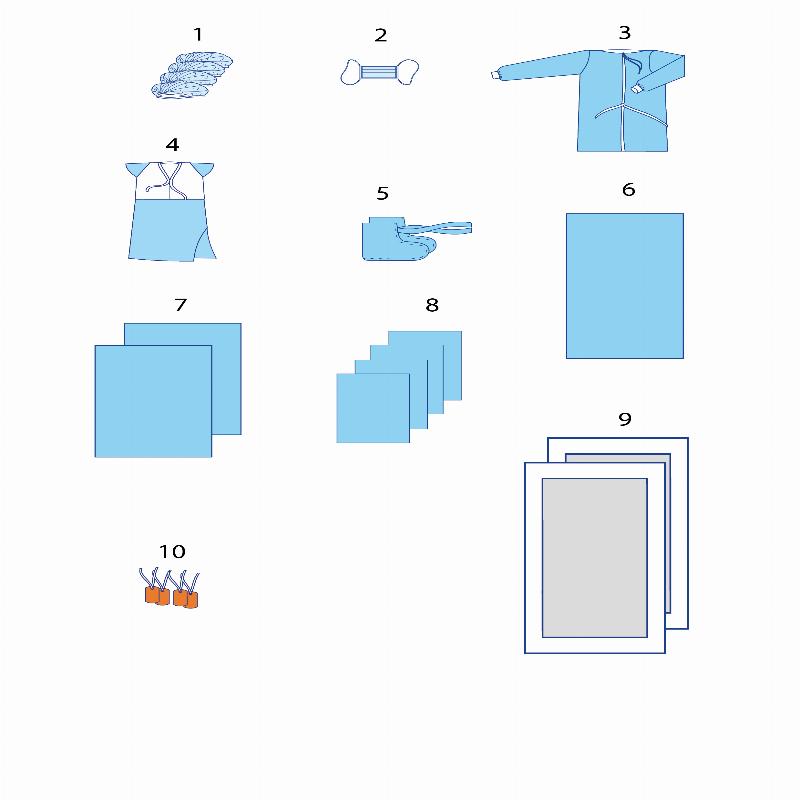 Комплект одягу та покриттів операційних акушерський №24 Taipan-Pharm стерильний